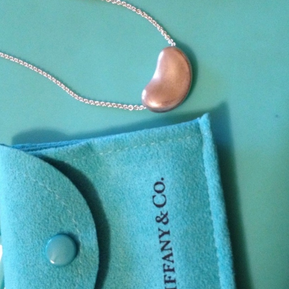 Tiffany & Co. Silver Bean Pendant Necklace